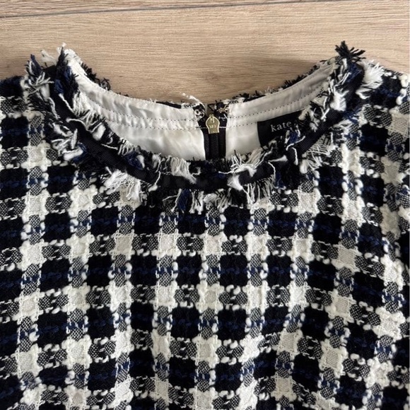 Kate spade tinsel checkered tweed dress size 10 - Picture 6 of 13